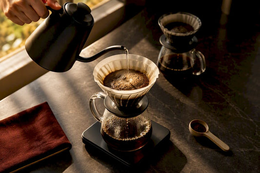 Two coffee brews prepared by different methods