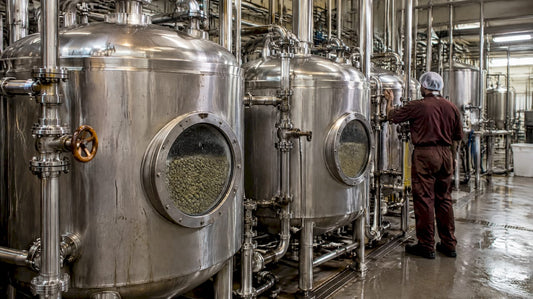 Ethyl acetate decaffeination tanks processing green coffee
